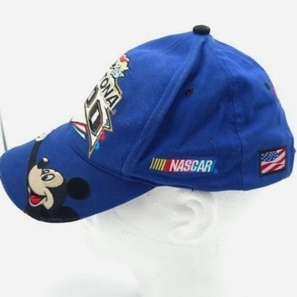 Vintage Disney Daytona 500 NASCAR 2004 Youth Baseball Cap Blue Mickey Mouse